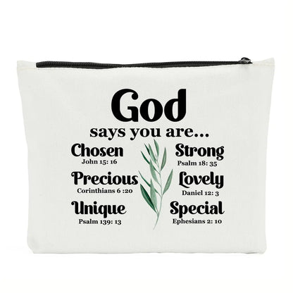 NBIAN Christian Gifts for Women Inspirational Gifts Scripture Gifts for Women Friends Valentines Gifts Birthday Gifts for Mom Makeup Pouch Travel Makeup Bag Purse Make Up Bag for Travelling valentines