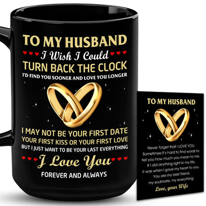 VUNVUT86 Valentine Gift For Husband - Husband Gifts - Husband Mug - Husband Gifts From Wife - Fathers Day Anniversary Birthday Wedding Gifts For Hubby Dad Groom Boyfriend Him Mr Men 15OZ valentines