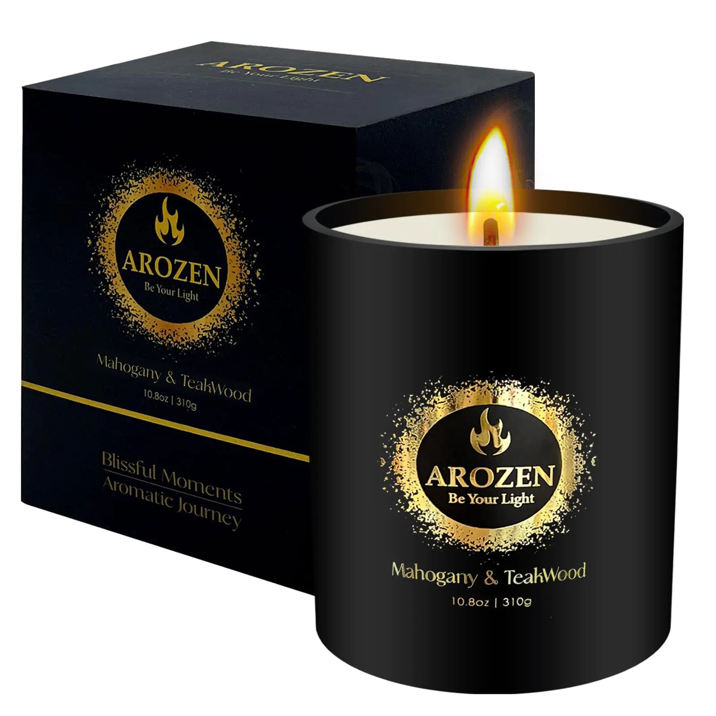 Mahogany Teakwood Candle Scented Candles Gifts for Men Valentines Day Holiday Masculine Candles Gifts Soy Candles for Home Scented Black Candles Long Lasting Candles with 70H Burn Time 10.8oz valentines