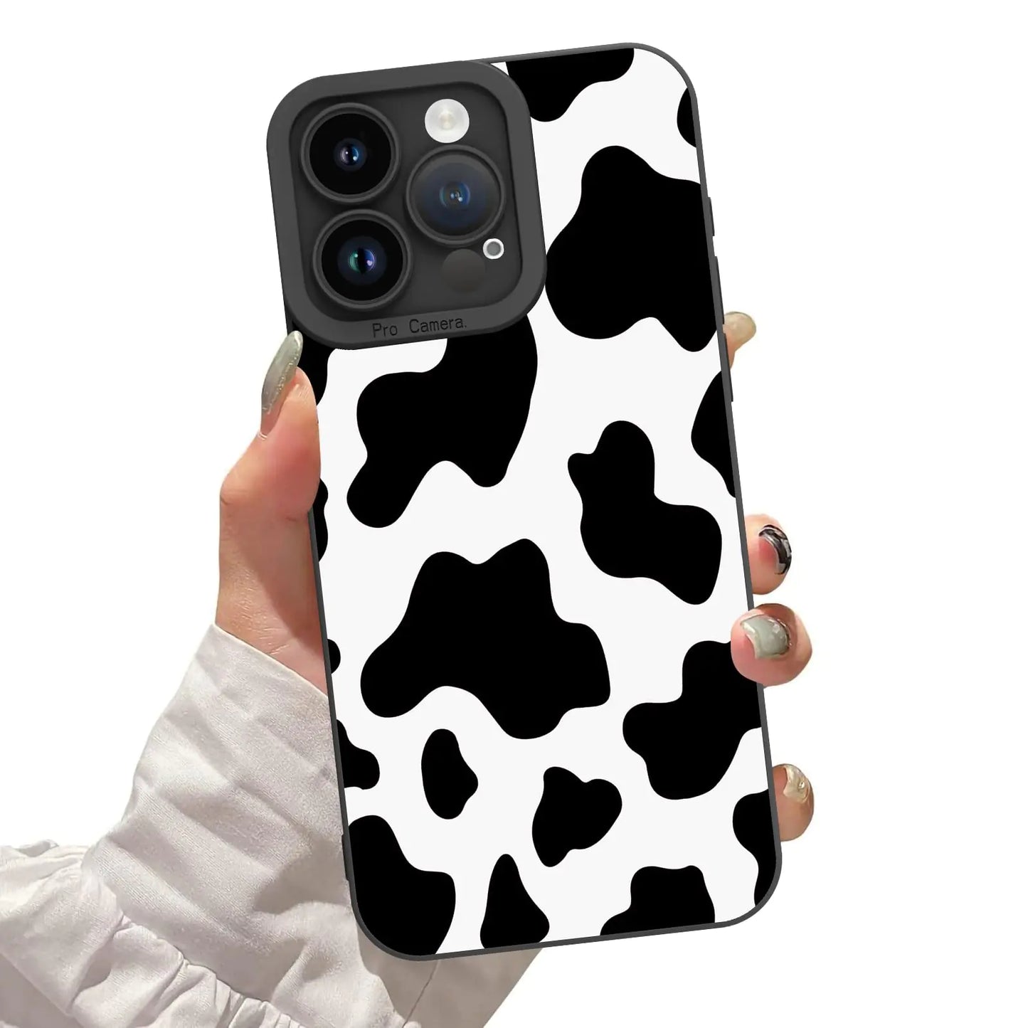 ZIYE for iPhone 15 Pro Max Case Cow Pattern iPhone Case with Camera ProtectionSilicone TPU iPhone Protective Cover Cheetah Design Cases Compatible with iPhone 15 Pro Max 6.7 Inch