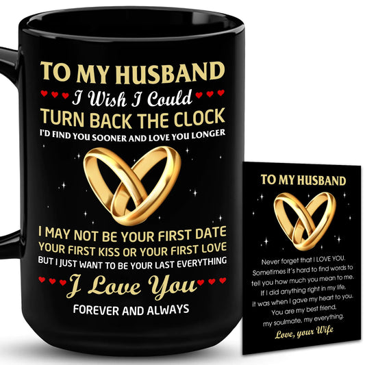 VUNVUT86 Valentine Gift For Husband - Husband Gifts - Husband Mug - Husband Gifts From Wife - Fathers Day Anniversary Birthday Wedding Gifts For Hubby Dad Groom Boyfriend Him Mr Men 15OZ valentines