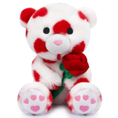 JIZWPOOM Valentines Day PlushValentines Teddy Bear Plush Rose Teddy Bear Valentines Stuffed Animal Bear Valentines Day Gift for Her & Boyfriend Valentines Day Party Decor valentines