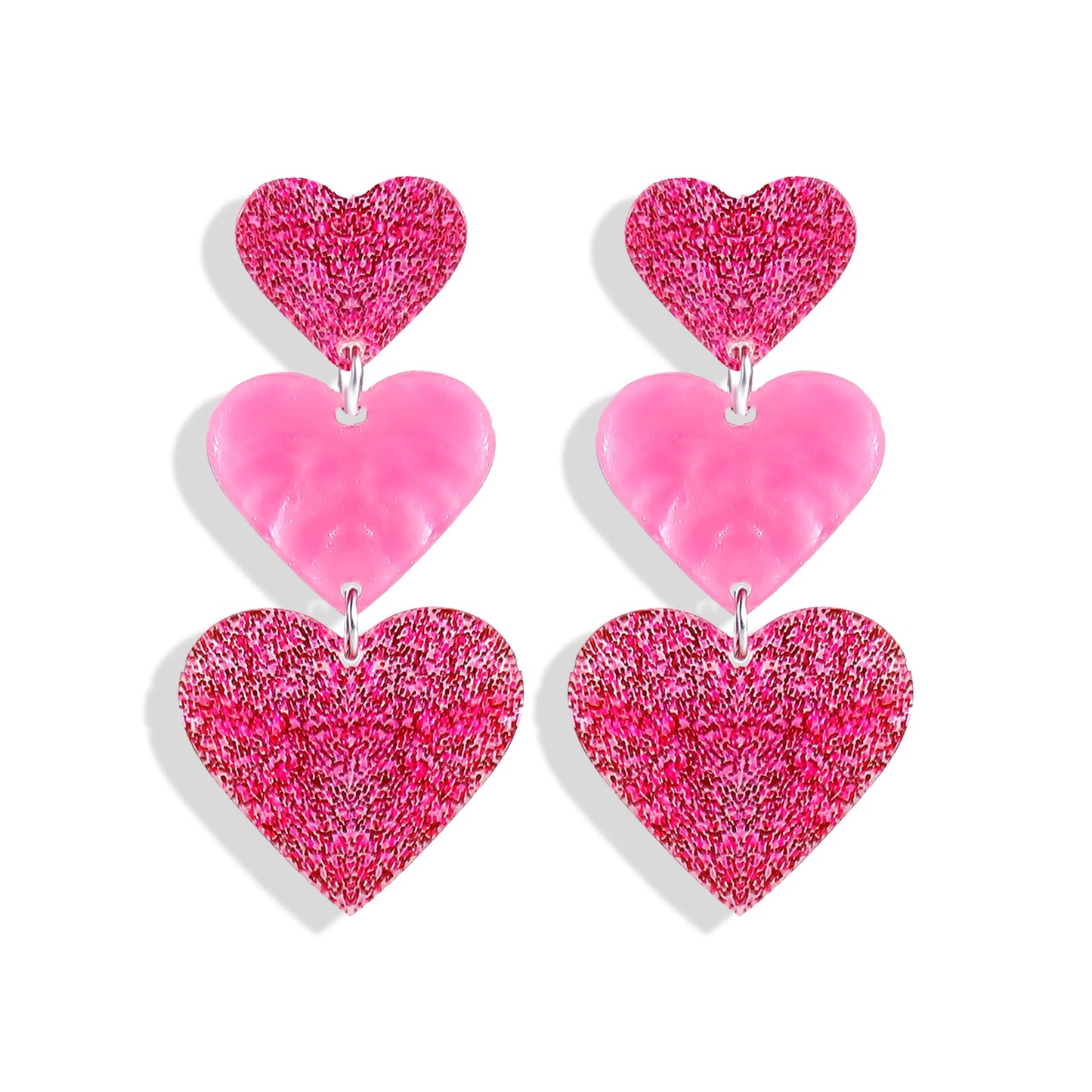Pink Heart Earrings Valentine Earrings for Women Valentines Day Gifts for Her Valentines Dress Shirts Outfits Accessories Pink Stuff Jewelry Gifts valentines
