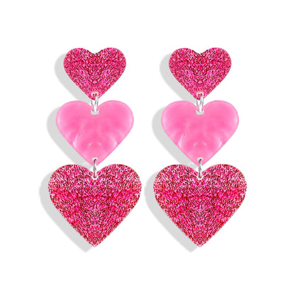 Pink Heart Earrings Valentine Earrings for Women Valentines Day Gifts for Her Valentines Dress Shirts Outfits Accessories Pink Stuff Jewelry Gifts valentines