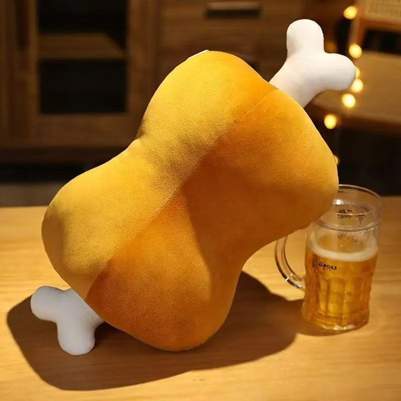Plush Meat Bone Toy